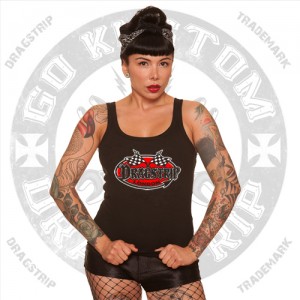 Girls Dragstrip London Logo Strappy Top